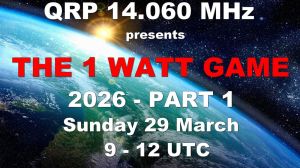 1 Watt Game 14 060 / 29.3.26 9-12 UTC